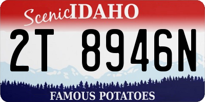 ID license plate 2T8946N