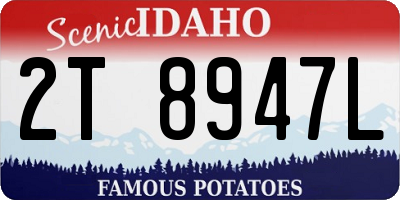 ID license plate 2T8947L