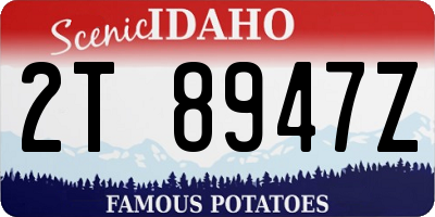 ID license plate 2T8947Z