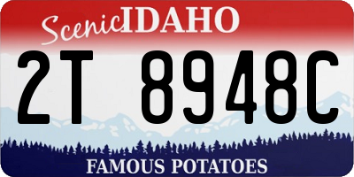 ID license plate 2T8948C
