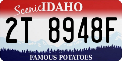 ID license plate 2T8948F