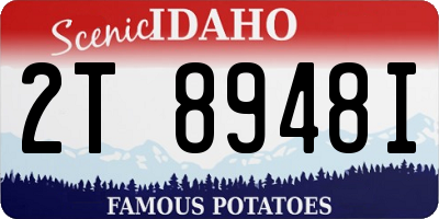 ID license plate 2T8948I