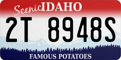 ID license plate 2T8948S