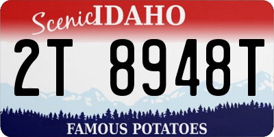 ID license plate 2T8948T