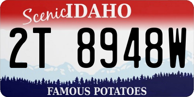 ID license plate 2T8948W