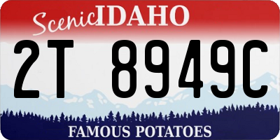 ID license plate 2T8949C