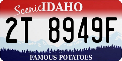 ID license plate 2T8949F