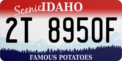 ID license plate 2T8950F