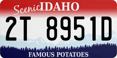 ID license plate 2T8951D