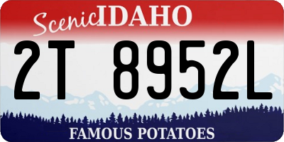 ID license plate 2T8952L