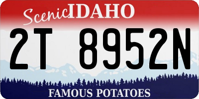 ID license plate 2T8952N