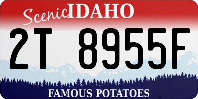 ID license plate 2T8955F