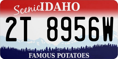 ID license plate 2T8956W