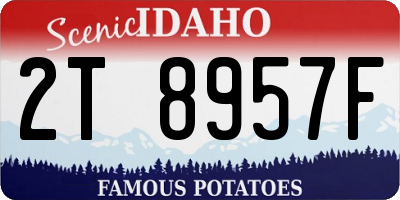 ID license plate 2T8957F