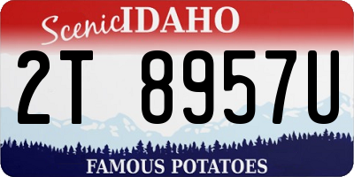 ID license plate 2T8957U