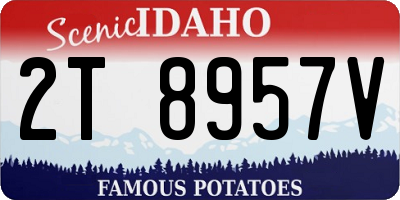 ID license plate 2T8957V