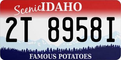 ID license plate 2T8958I
