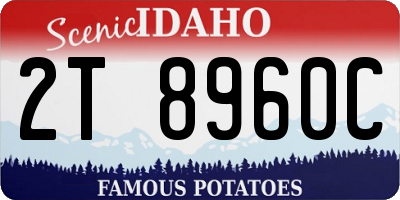 ID license plate 2T8960C
