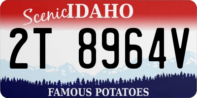 ID license plate 2T8964V