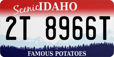 ID license plate 2T8966T