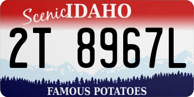 ID license plate 2T8967L