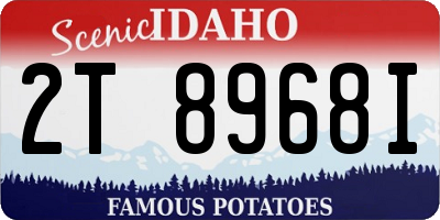 ID license plate 2T8968I