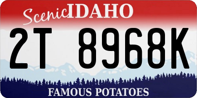 ID license plate 2T8968K