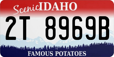 ID license plate 2T8969B