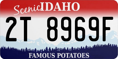 ID license plate 2T8969F