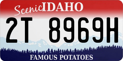 ID license plate 2T8969H