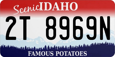 ID license plate 2T8969N