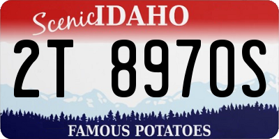 ID license plate 2T8970S