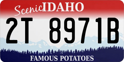 ID license plate 2T8971B