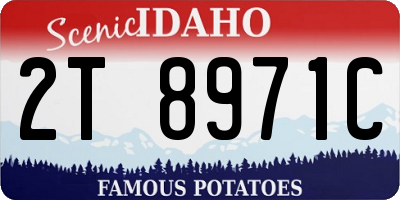 ID license plate 2T8971C