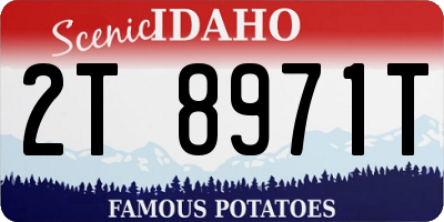 ID license plate 2T8971T