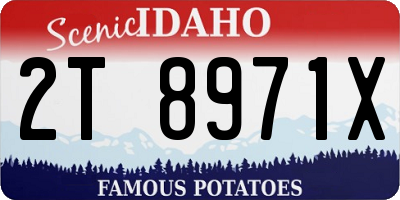ID license plate 2T8971X