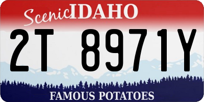 ID license plate 2T8971Y