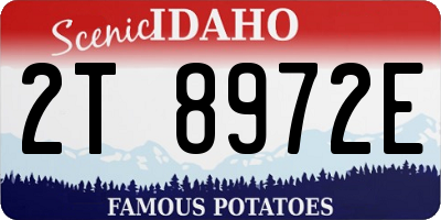 ID license plate 2T8972E