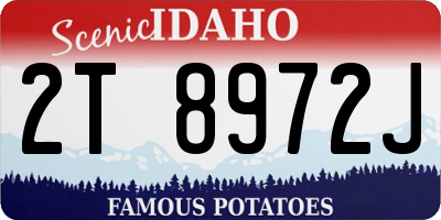 ID license plate 2T8972J
