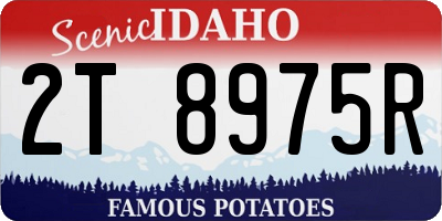 ID license plate 2T8975R