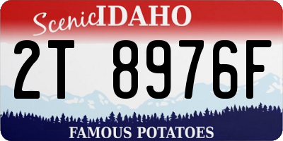ID license plate 2T8976F