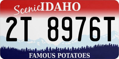 ID license plate 2T8976T