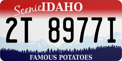 ID license plate 2T8977I