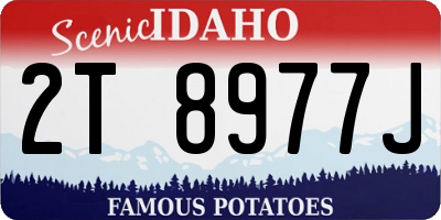 ID license plate 2T8977J