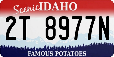 ID license plate 2T8977N