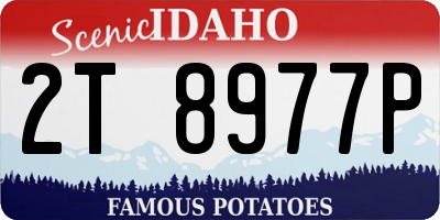 ID license plate 2T8977P