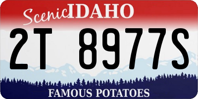 ID license plate 2T8977S