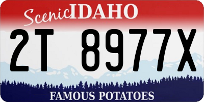ID license plate 2T8977X