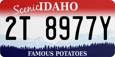 ID license plate 2T8977Y