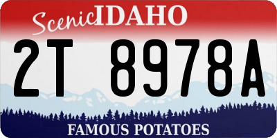 ID license plate 2T8978A